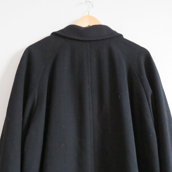 HUGO BOSS 100% Wool Pea Coat Chore Overcoat Jacket in Black - Size 50 / Large - Picture 9 of 12